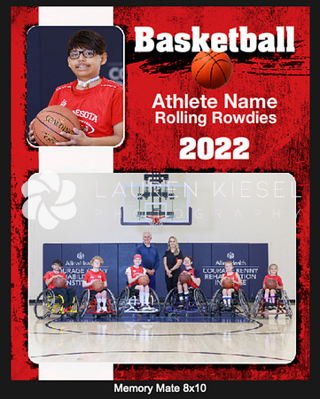 8x10 Memory Mate - team colors, athlete and team name